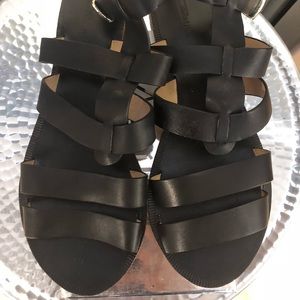 Black gladiator sandals